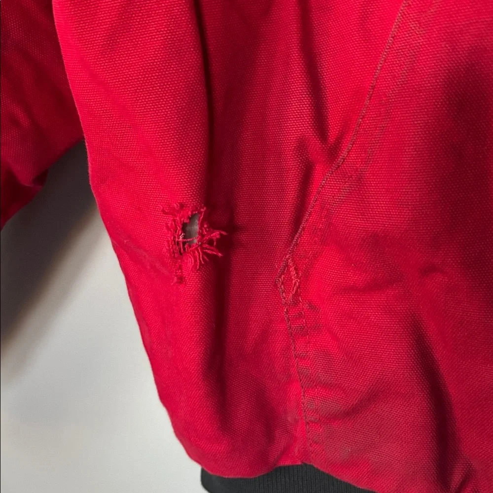 Vintage Berne Apparel Red Canvas Work Bomber Jacket - Picture 7 of 13